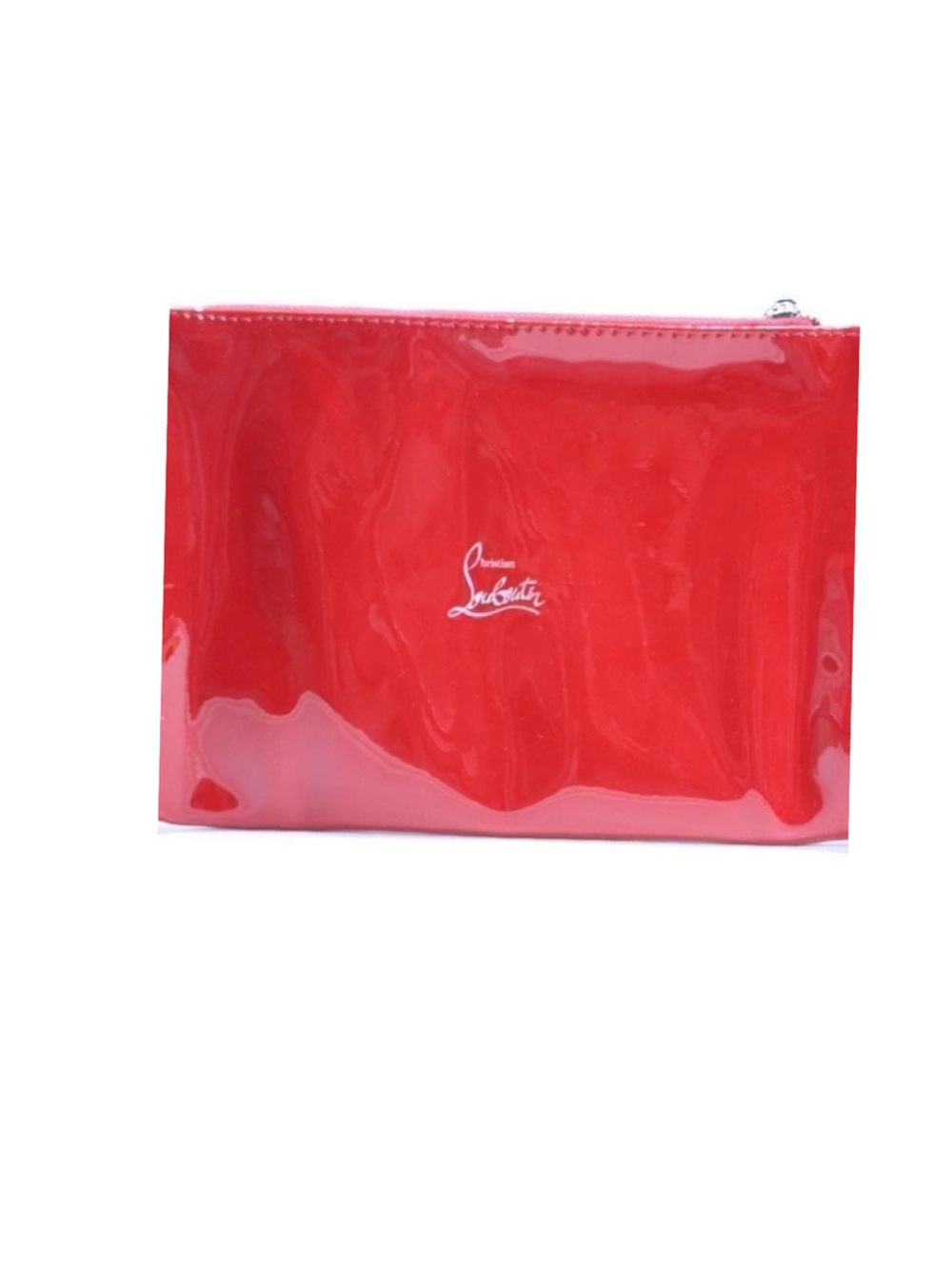New Christian Louboutin Glossy Limited Edition Red Cosmetic Bag